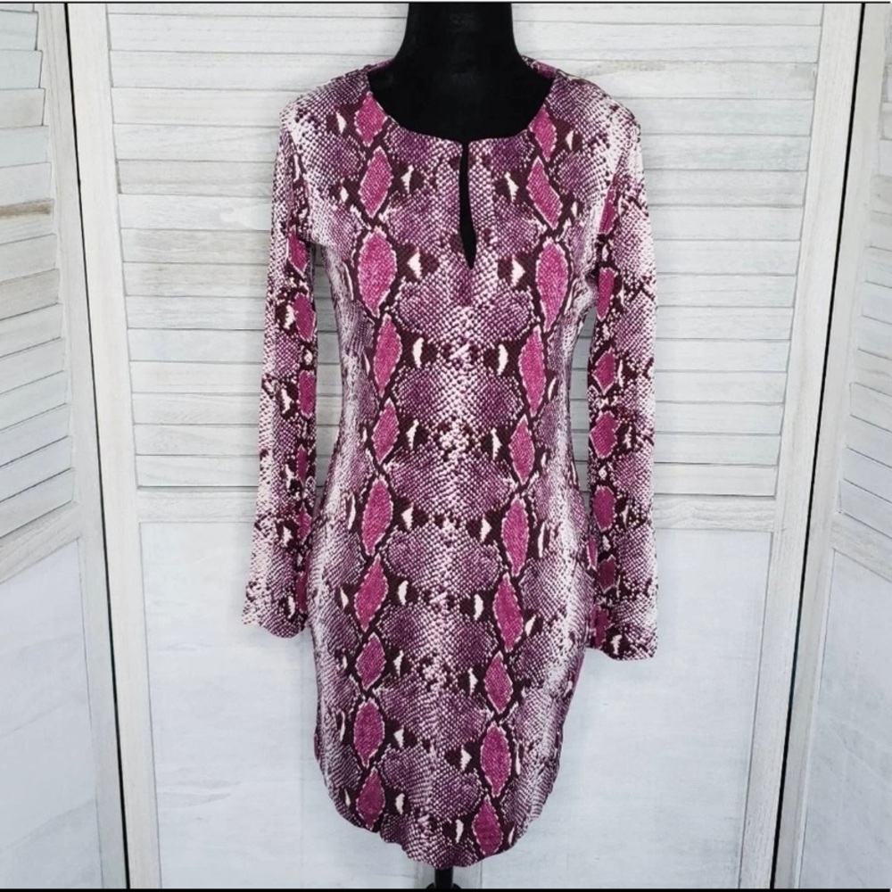 Diane von Furstenberg Python Print Silk Dress